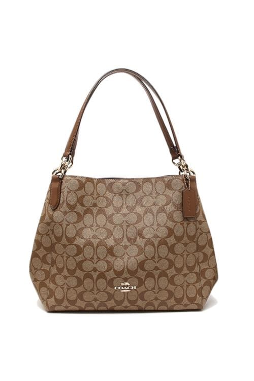 Coach Hallie Shoulder Bag In Signature Canvas MERRIA