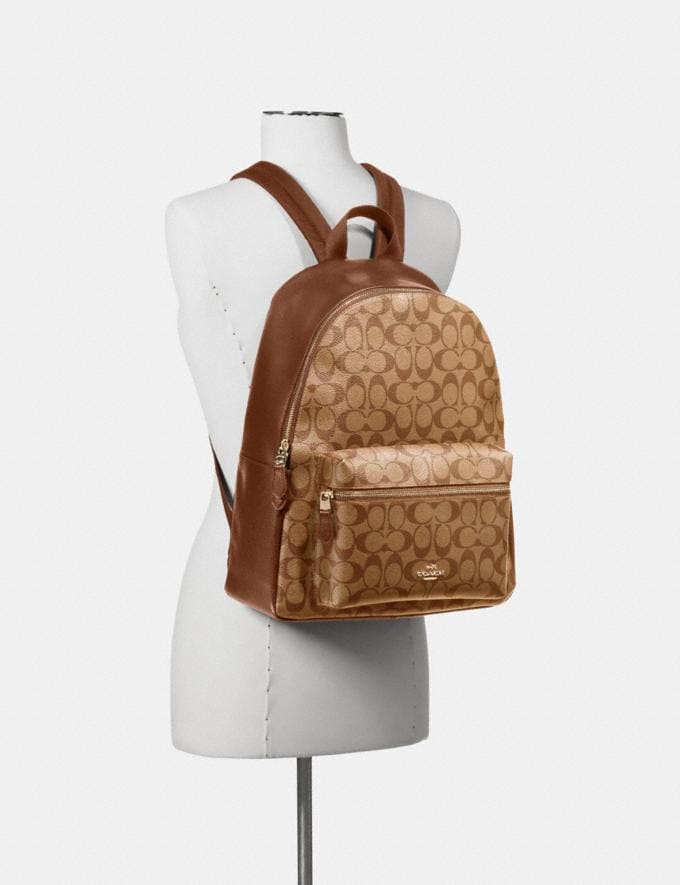 Coach Charlie Backpack In Signature Canvas MERRIA