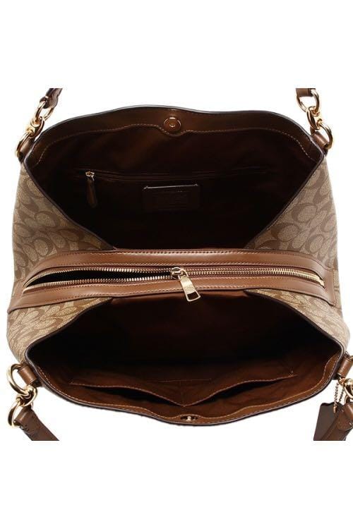 Coach Hallie Shoulder Bag In Signature Canvas MERRIA