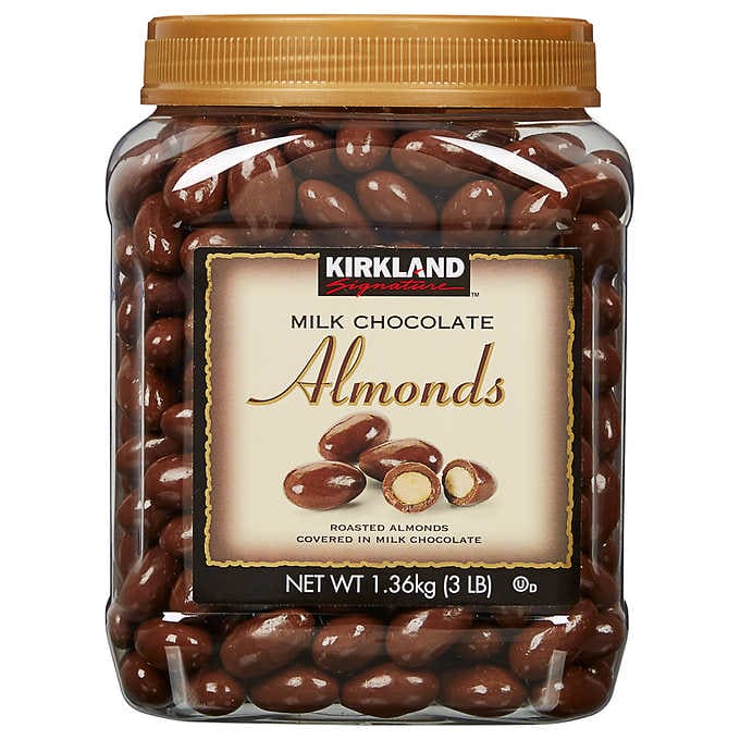 Kirkland Signature Milk Chocolate Covered Almonds, 3lb