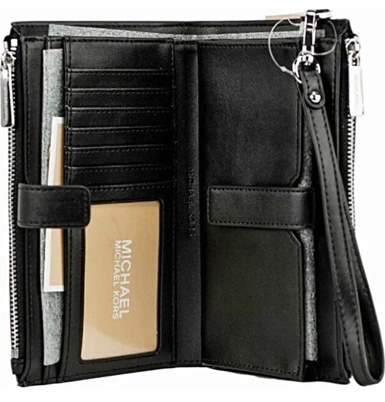 Michael Kors Optic White Double-Zip Wallet